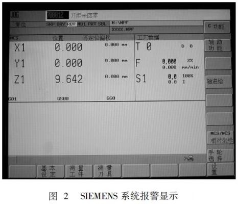 SIEMENS系統(tǒng)報警顯示